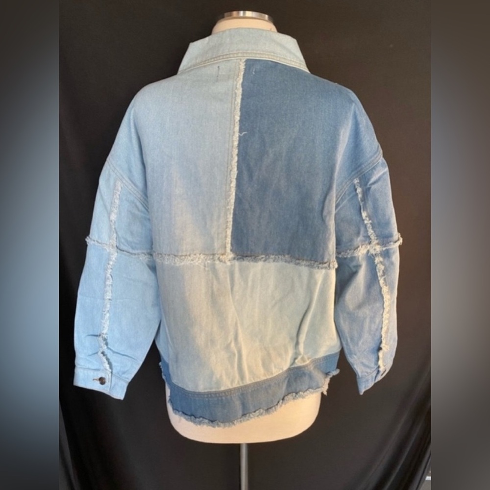 Women’s Patchwork Denim Jacket Small - image 2